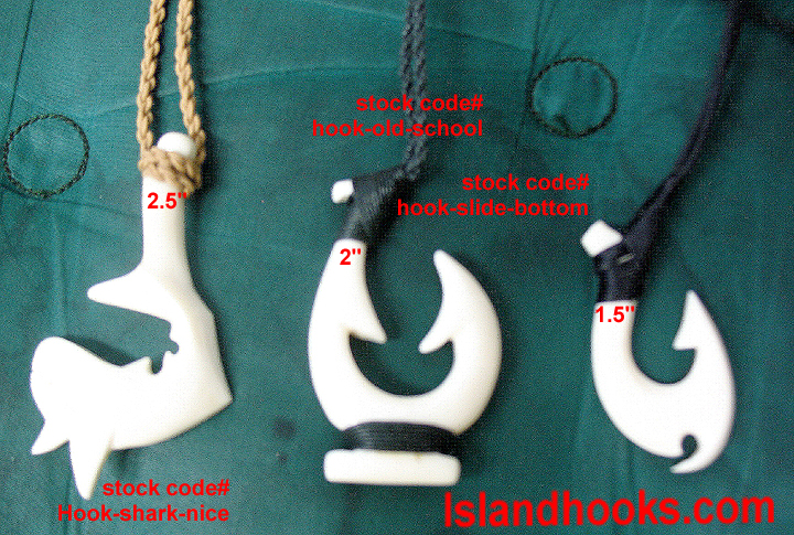 Hawaiian Fish hooks, Moari pendant, Turtle shell bangles